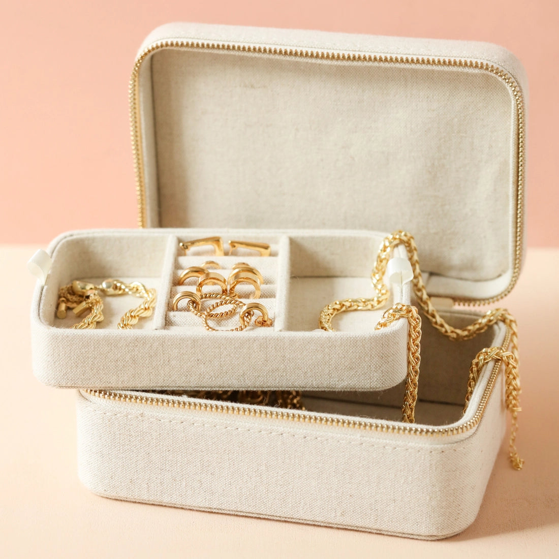 Linen Jewelry Case