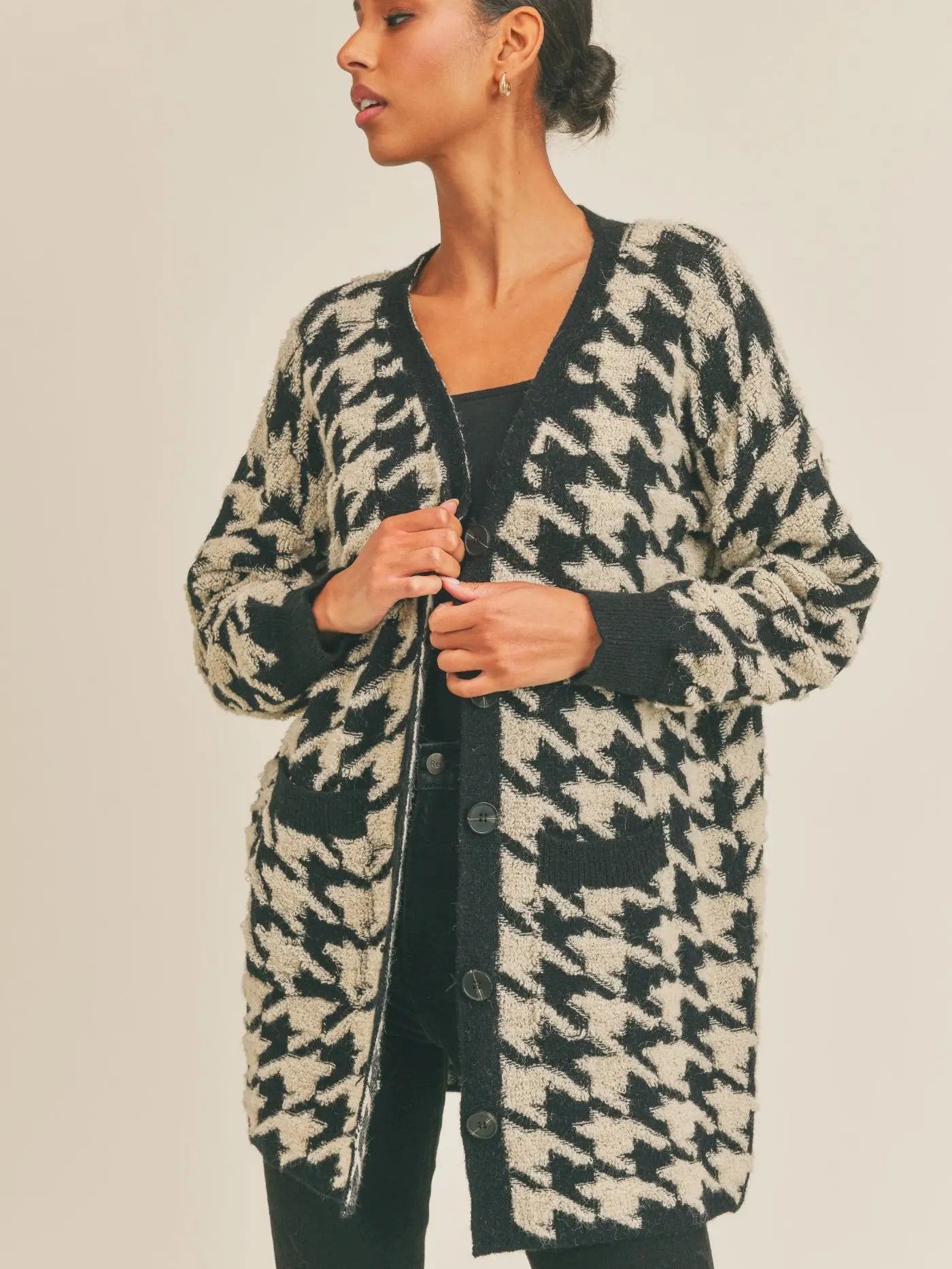 Audrey Houndstooth Cardi