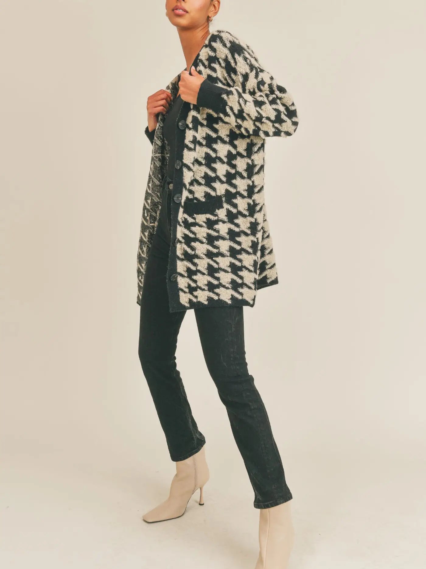 Audrey Houndstooth Cardi