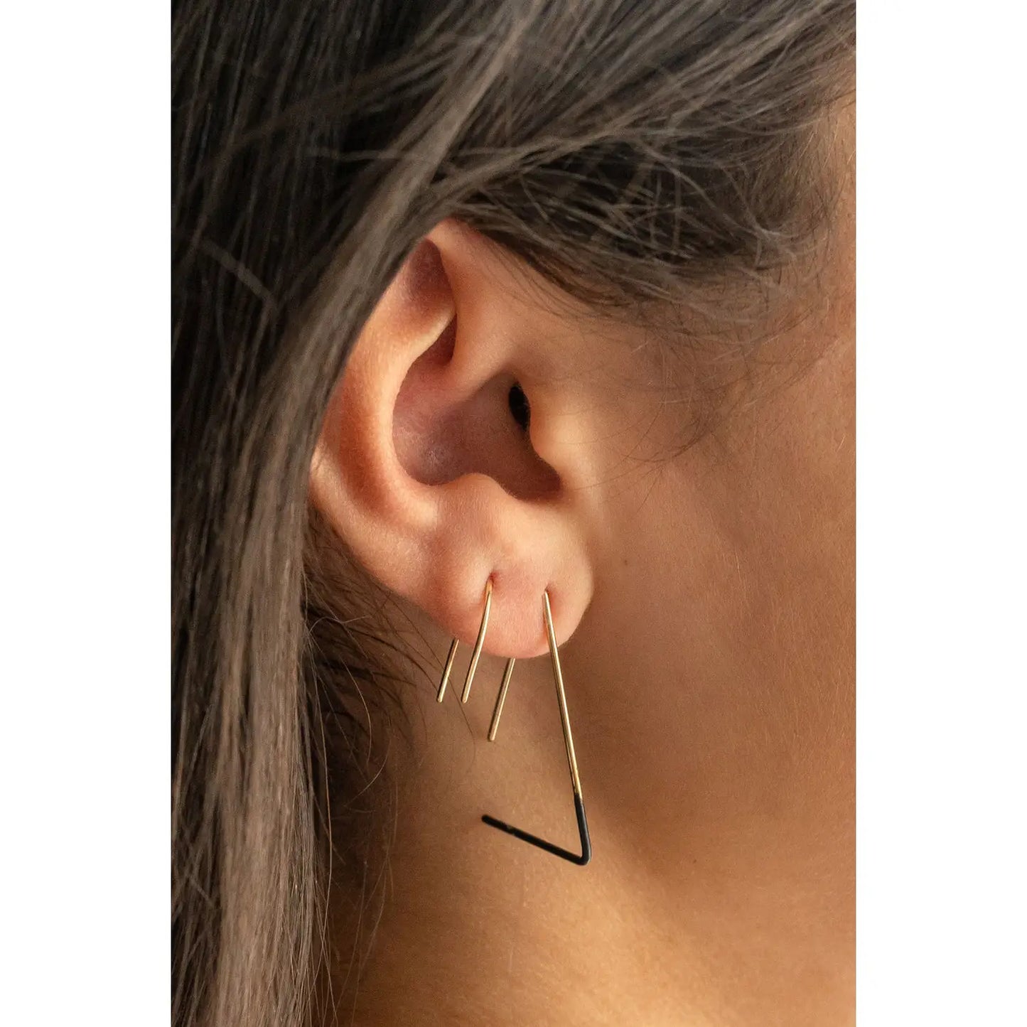 Long Paperclip Earrings - Gold or Silver